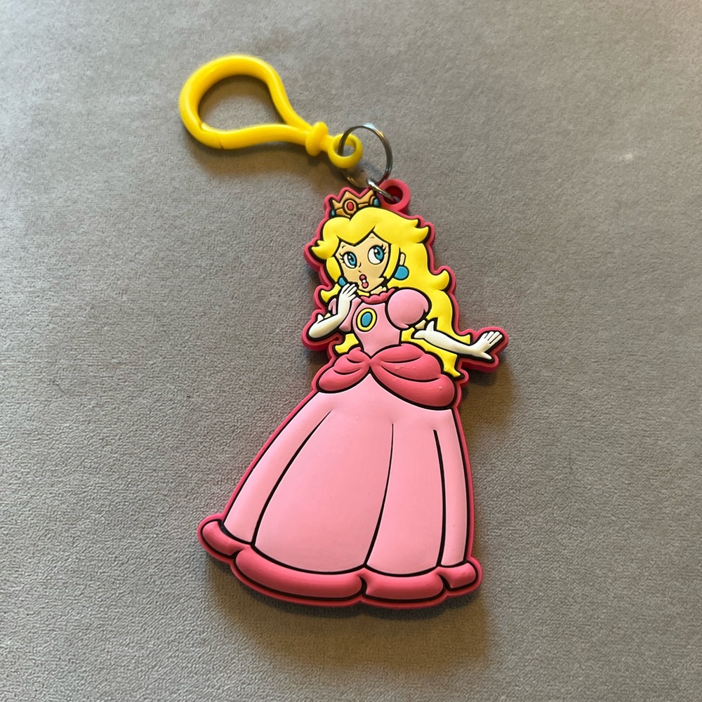2017 Princess Peach Keychain or Backpack Bag Charm